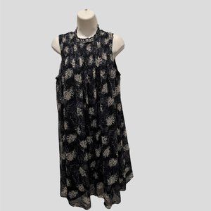 Joie size medium baltic print dress black floral